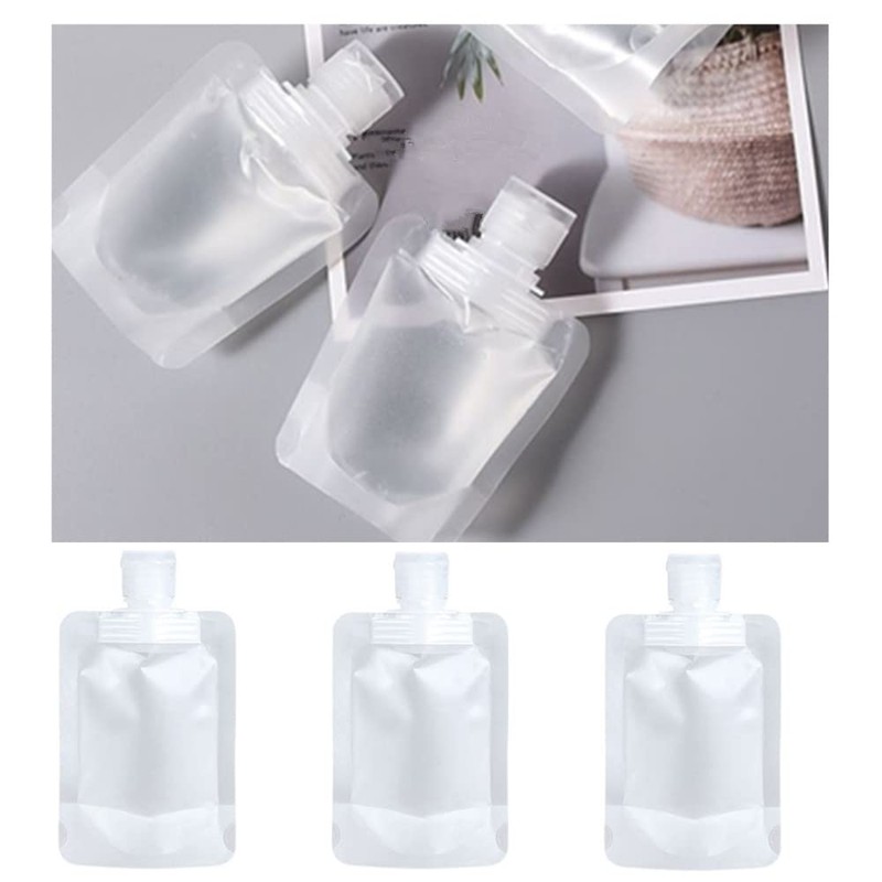 15 Pieces Travel Size Refillable Empty Squeeze Pouch,Refillable Travel Bottles