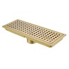 Orhemus Linear Shower Floor Drain with Removable Cover Grid Grate