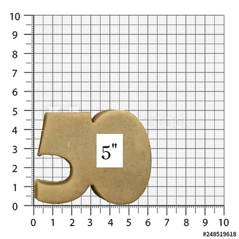 Sweet Prints Inc Number 50 Cookie Cutter - Dishwasher Safe