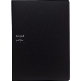 Kokuyo Notebook Cover with Document File, Includes 1 Campus Notebook, A5, Black, No-615B-D