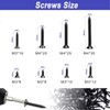 Flat Head Short Screw Assortment Set, M3&M4 Black Phillips Assorted