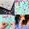 50pcs Transparent Butterfly Shaped Beads, Mixed Color Glass Butterfly Beads,