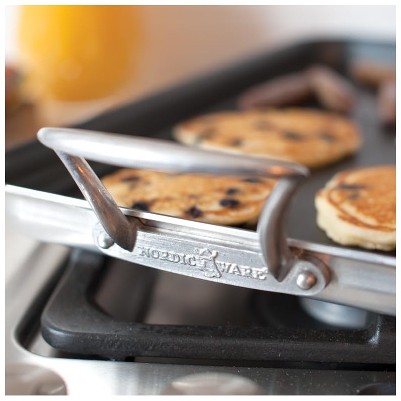 Nordic Ware 2 Burner High Sides Griddle 11 by 18-Inch