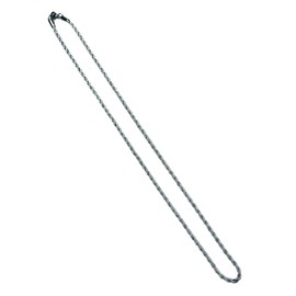 Vera Mentis Stainless Steel Twisted Chain - Thin Necklace 45 cm or 50 cm - Unisex Jewellery Shiny Water Resistant - Classic and Elegant Style, 50 cm, Stainless Steel, Not applicable