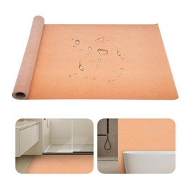 CNCEST Waterproof Roll, Shower Waterproof Roll, 10 * 1m/ 32.8 * 3.3ft PE Fabric Shower Waterproof Roll, Tile Floor Uncoupling Membrane for Sauna Bathroom Kitchen Walls (Orange)
