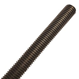 Fasteners Plus Grade 55 Coarse Fully Threaded Rod, Plain Finish, 1-1/4" -7 Thread Size, 18" Length, Right Hand Threads