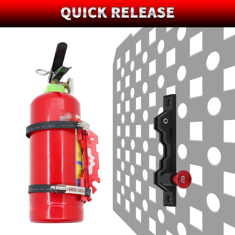 PLUSBEAM Fire Extinguisher Mount, CNC Aluminum Quick Release Molle Panel