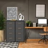 Simple Houseware 8 Drawer Dresser Wide Storage Tower, Dark Grey