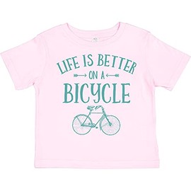 inktastic Life's Better on a Bicycle Toddler T-Shirt 3T Pink 28fdd