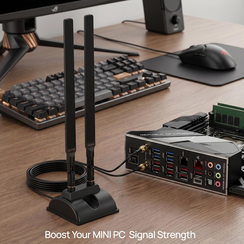 TECHTOO WiFi Antenna 12dBi Dual Band 2.4GHz 5GHz RP-SMA WiFi