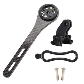 AYNEFY Out-Front Bike Mount, Carbon Fiber Bike Computer Holder Fits for Series iGPSPORT Series(Black)