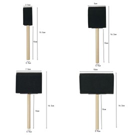 Sponge Foam Paint Brushes, 10 Pcs Foam Brush Paint Pads Sponge Brush Assorted Foam Brush Set Sponge Brush Art Paint Sponge Brush Sponge Paint Brushes for Acrylics, Stains, Varnishes, Crafts (4 Sizes)