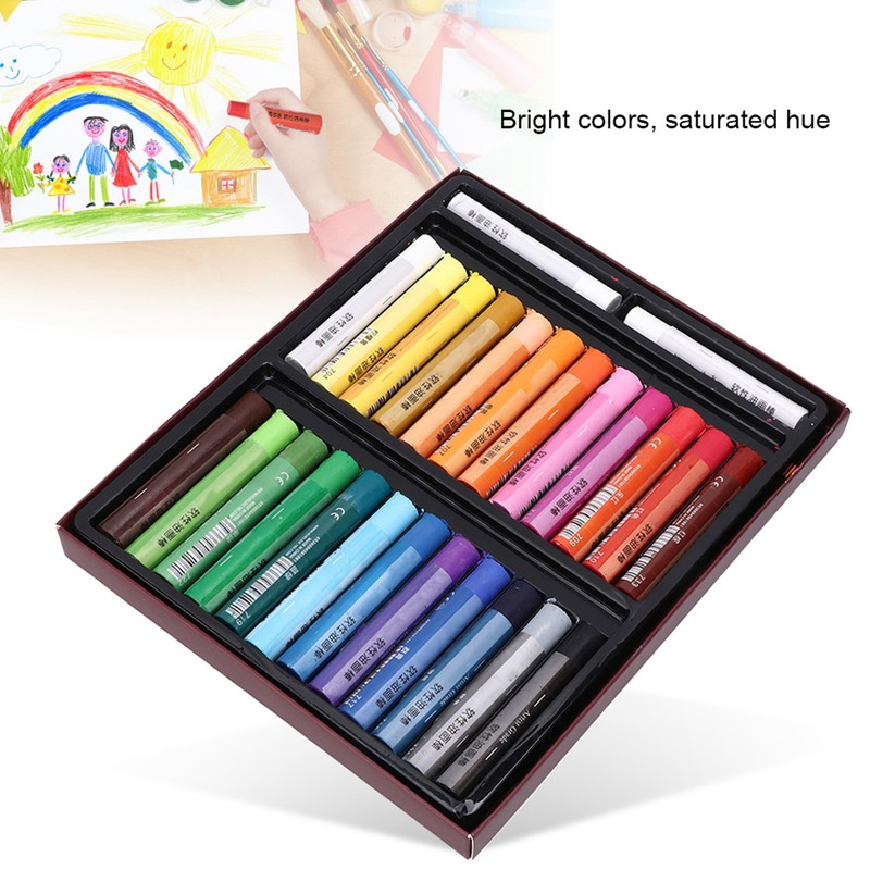 24+2 Oil Painting Stick Set Soft Oil Pastel Crayon Children