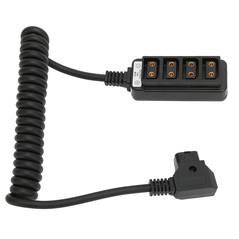 D Tap Male to 4 Port Dtap Female Splitter Power