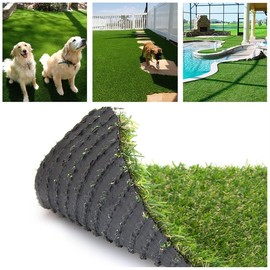 Petgrow Artificial Synthetic Grass Turf 8FTX9FT(72 Square FT),0.8" Pile Height Indoor Outdoor Pet Dog Artificial Grass Mat Rug Carpet for Garden Backyard Balcony