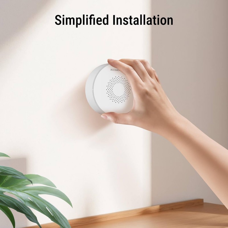 Roombanker Wireless Indoor Siren with Loud Sound & Flashing Strobe