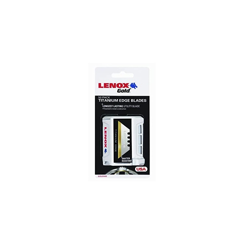 Lenox 20351GOLD50D (50) Utility Knife Blades, Lenox Gold