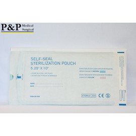 Sterilization Pouches 5.25”x10” Self-Sealing Autoclave Bags with Indicators for Professional Surgical Instrument Cleaning Box of 200