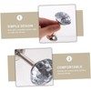 GRIRIW 2pcs Elegant Silver Diamond Curtain Tiebacks Drapery Hooks for
