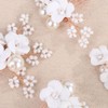 Rumtock 4pcs White Flower Rose Gold Hair Comb Set for