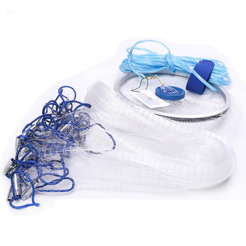 Cast Nets for Fishing Saltwater Fishing Net with Aluminum Ring