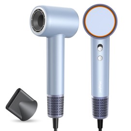 Ionic Hair Dryer Fast Drying 150,000 RPM Brushless Motor Blow Dryer with 3 Temps & 2 Speeds Frizz Control Dryer with Diffuser for All Hairstyles Lightweight & Travel-Ready - Color: Slate Glow