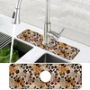 YNXTYB Kitchen Sink Splash Guard Mat Brown Tropical Palm Leaf