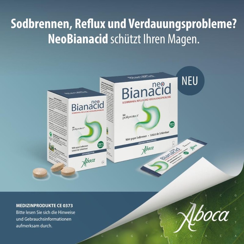 NeoBianacid Quick Aid for Heartburn, Reflux, Digestive Problems and Acid-Related