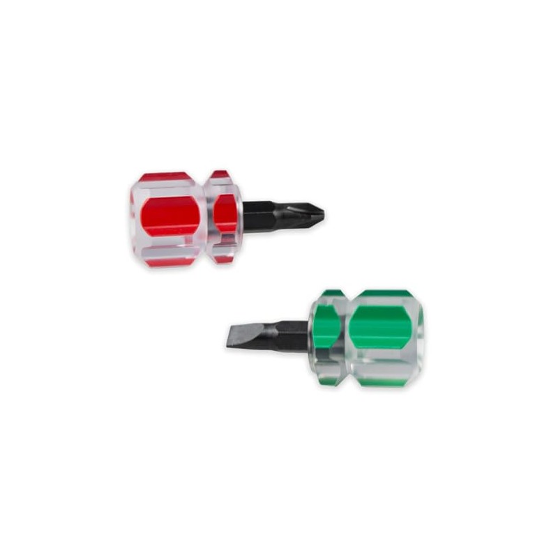 2 Pcs Mini Stubby Screwdriver Set, Short Phillips Screwdriver, Small