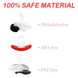 Funny Baby Pacifiers,Mustache Pacifiers 0-18 Months for Babies,Mustache Binky,Gift for Newborns,Infants,Toddlers,Baby Boys,BPA Free(Mustache Pacifiers)