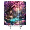HWSSHW Enchanted Forest Shower Curtain Fairy Tale Tree Fantasy Garden