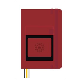 T.U.N.J. The Ultimate Notebook Journal - A5 Professional Business Daily Planner Lined Journal Organizer - Pocket for Phone! Personal Agenda, Daily Checklist, To-Do List Notebook, Red, 250 Pages