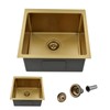 WMXQX 15 Inch Gold Undermount Bar Sink, 15x15 Bar Sink