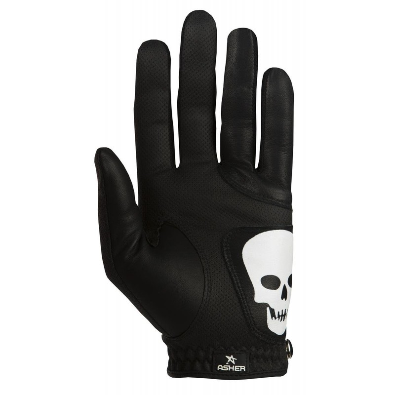 Asher Deathgrip Cooltech Golf Glove (Black, Large)