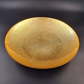 Red Pomegranate AURA 13" Centerpiece Bowl Gold