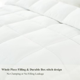 KUSNUG Bedding Comforter Duvet Insert-All Seasons Soft Breathable Down Alternative Comforter, Quilted Fluffy White Comforter King Size with Corner Taps, Box Stitched Hotel Collection(106"x90")