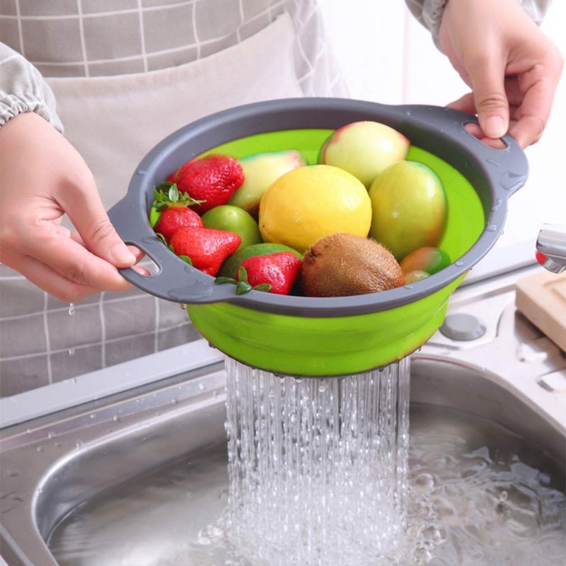 QiMH Collapsible Colander and Strainer Set of 4, 2 PC