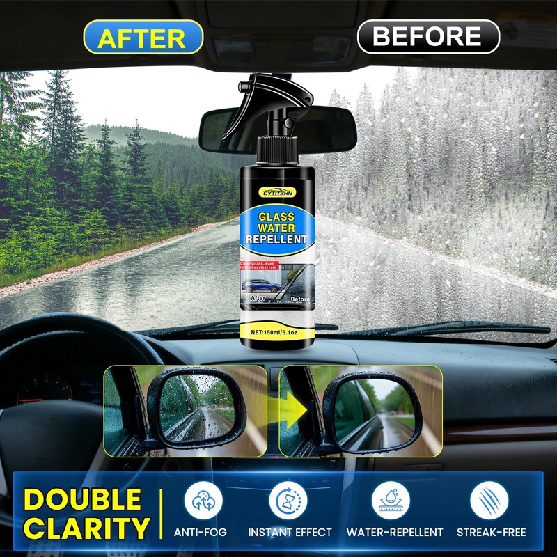 CYTITZHEN Water Repellent & Anti-Fog Spray for Quick Car Interior