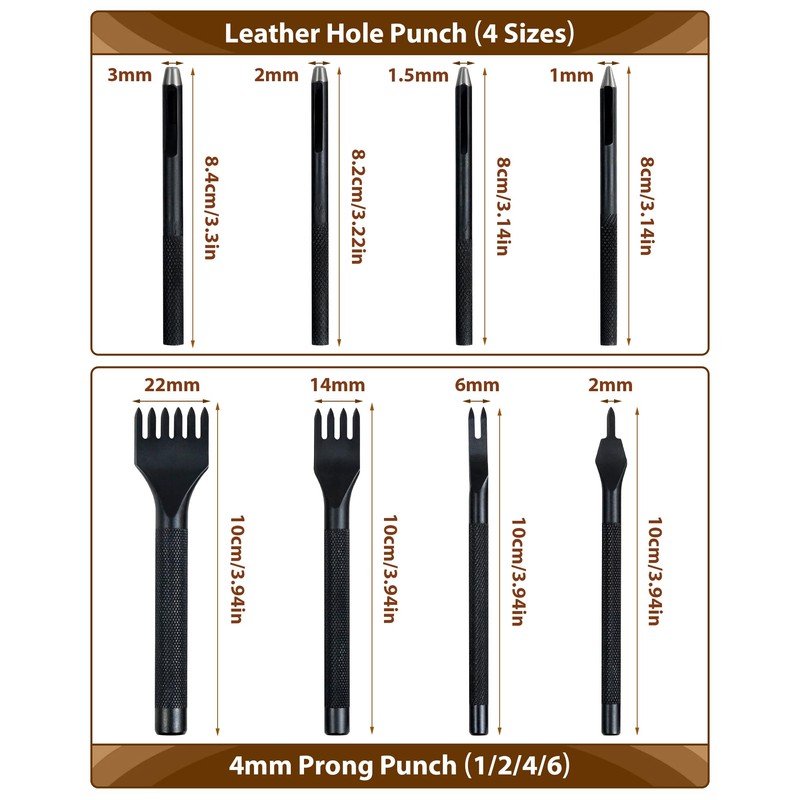 PLANTIONAL Leather Working Tools for Beginners: Professional Leather Craft Kit