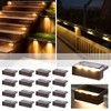 SOLPEX Solar Fence Lights, 6 LEDs Solar Lights Outdoor Waterproof