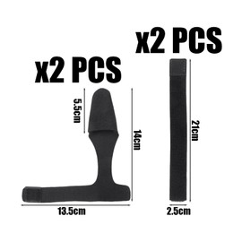 HDGSAFD Pack of 2 Rod Ties and 2 Rod Protection Caps, Fishing Rod Protective Covers, Elastic Fishing Rod Ties, Fishing Accessories, Fishing Rod Accessories