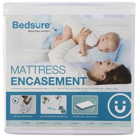 Bedsure Bed Bug Mattress Cover King Size, 100% Waterproof Mattress Protector for Bed, Breathable & Zippered Mattress Encasement, Six-Sided Mattress Cover - Up to 15 inches