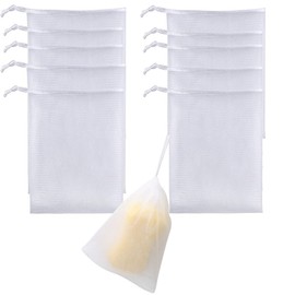 ARROWWAY Whisk Net, Soap Holder, Net, Drawstring Bag, Mesh, Set of 10