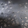 Christmas Nail Stickers 5D Embossed Silver Nail Art Decals Snowflake