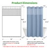 eachope No Hook Stall Shower Curtain with Snap-in Fabric Liner