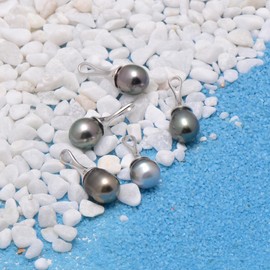 Paialco 10-11 MM Cultured Tahitian Pearl Pendant for Women, Sterling Silver Drop Pendant Necklace