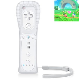 WIYETY 1 Stück Fernbedienung für Wii: Controller für Wii Wireless, Somatosensorischer Game Handle Controller Gamepad für Wii, Remote Gamepad für Wii mit Silikonhülle und Handschlaufe (Weiß)