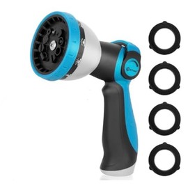 Besiter Hose Nozzle, Garden Hose Nozzle with 10 Spray Patterns, Thumb Control On Off Valve, Adjustable and Heavy Duty for Washing Car, Watering Plants, Washing Pets, and Home Use