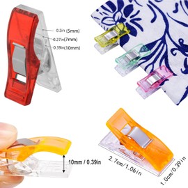 Sewing Clips for Fabric Quilting Clips Wonder Clips Fabric Clips Plastic Quilting Crafting Clips for Sewing,Dressmaking Crafting,Hanging Objects (100 PCS)