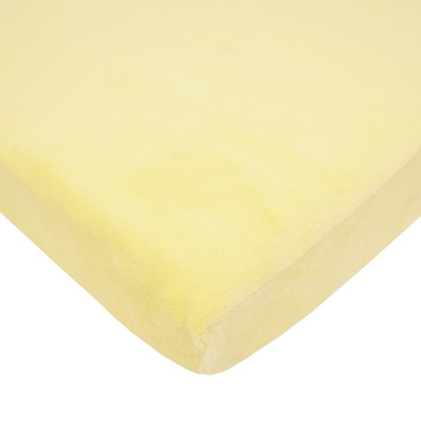 TL Care Heavenly Soft Chenille Mini Crib Sheet, Maize, 24